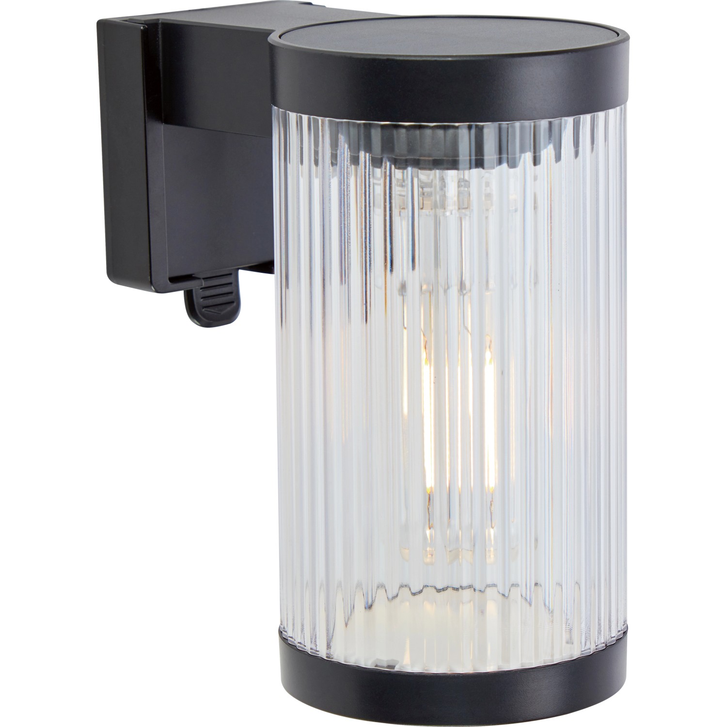 Solar-LED-Wandleuchte 14,5 cm x 8 cm x 12 cm Schwarz