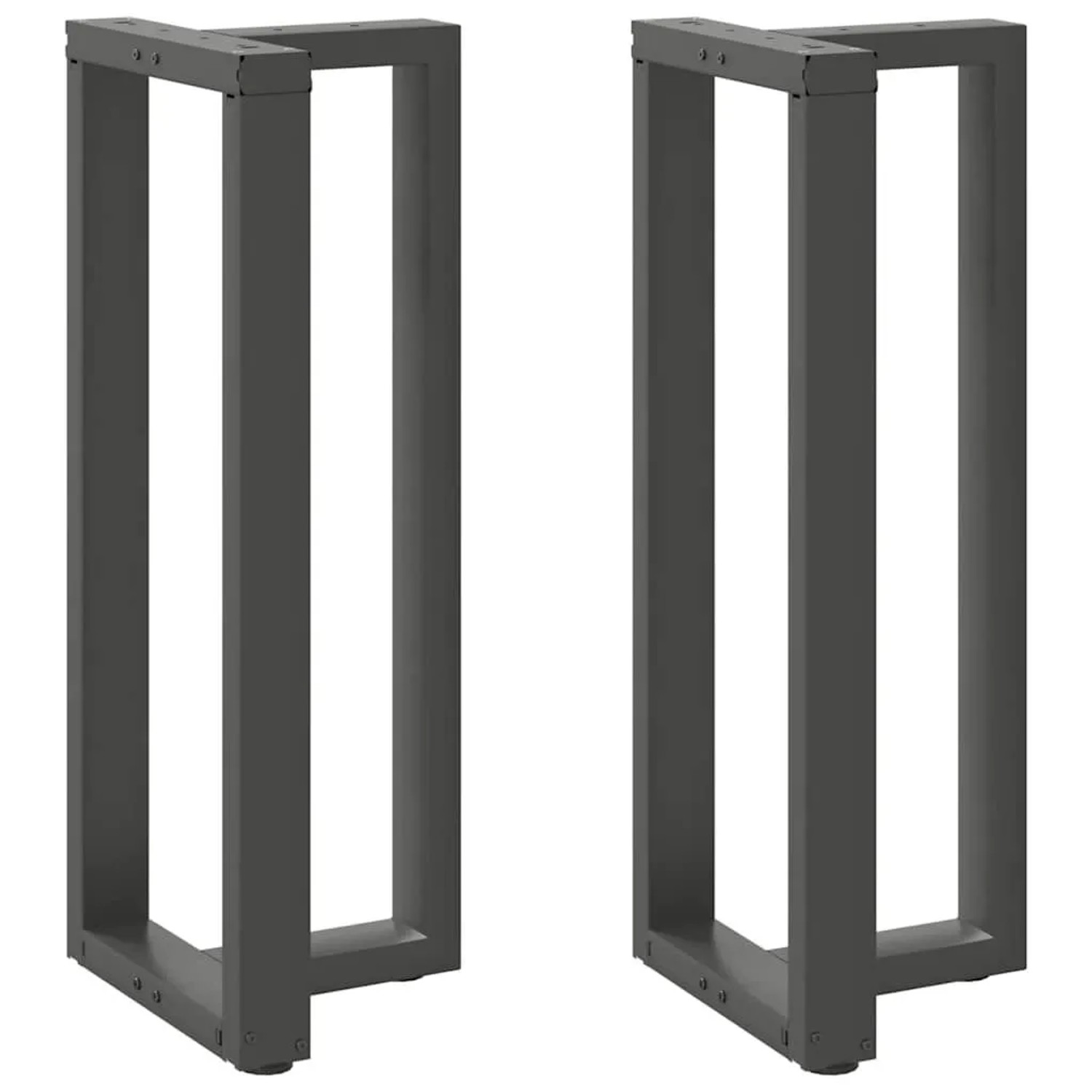 vidaXL Bartischbeine T-Form 2 Stk Anthrazit 50x35x100-101 cm Stahl 4013090