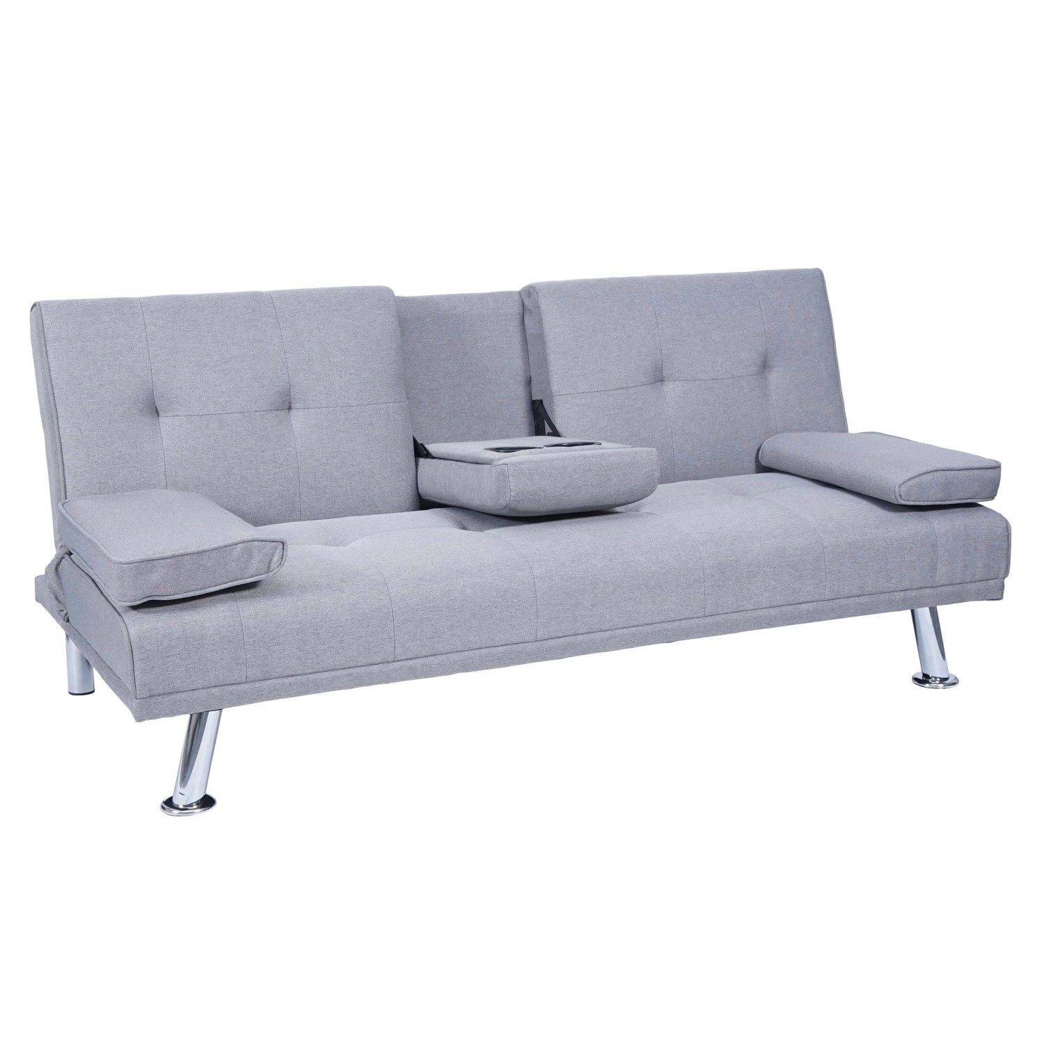 MCW 3er-Sofa F60 Textil Hellgrau günstig online kaufen