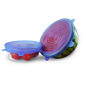 Steuber Silikondeckel 6er-Set, flexible Küchenhelfer für Schüsseln und Dosen.