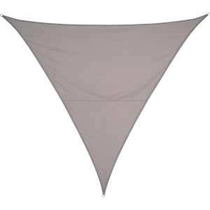 Dreieckiges, silbergraues Sonnensegel Neptun Beach, 360x360x360 cm, für optimalen Sonnenschutz.