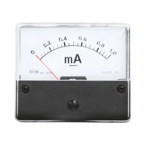 Blanko Amperemeter 0-1 mA DC für Einbau, analoges Messgerät für Stromstärke.