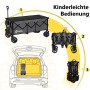 Sekey XXXL Bollerwagen faltbar in Anthrazit, zeigt Faltmechanismus und Transport im Kofferraum.
