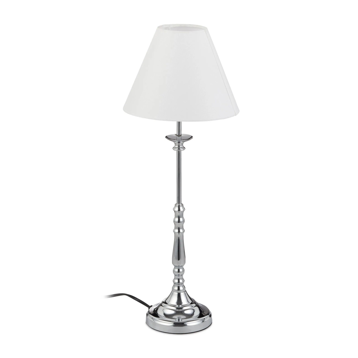 Relaxdays Tischlampe Eisen Schwarz mit Schalter 55 cm x 21 cm