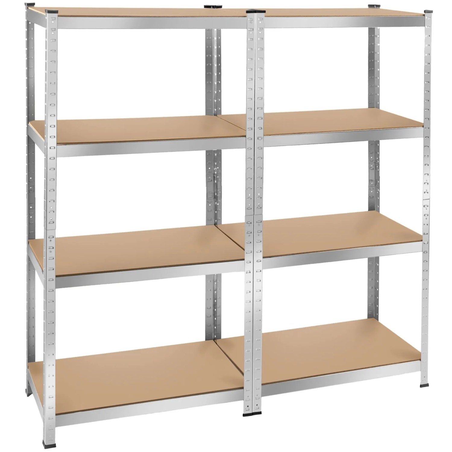 Tectake Schwerlastregal   In Verschiedenen Ausführungen Verzinktes Stahlgestell 160 x 160 x 40 cm  640 kg 160 x 40 x 160 cm Silber