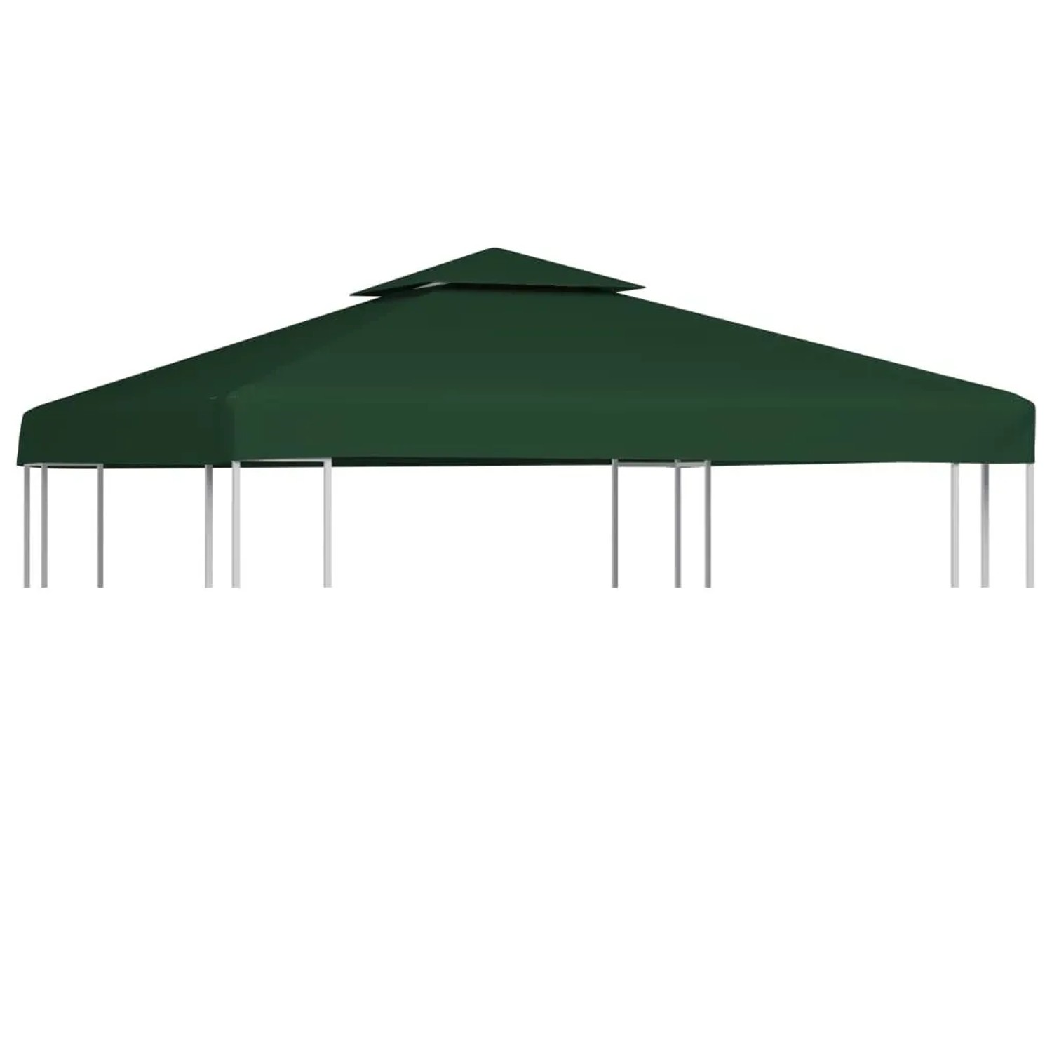 vidaXL Pavillon-Ersatzdach 310 g/m² Grün 3x3 m 40876