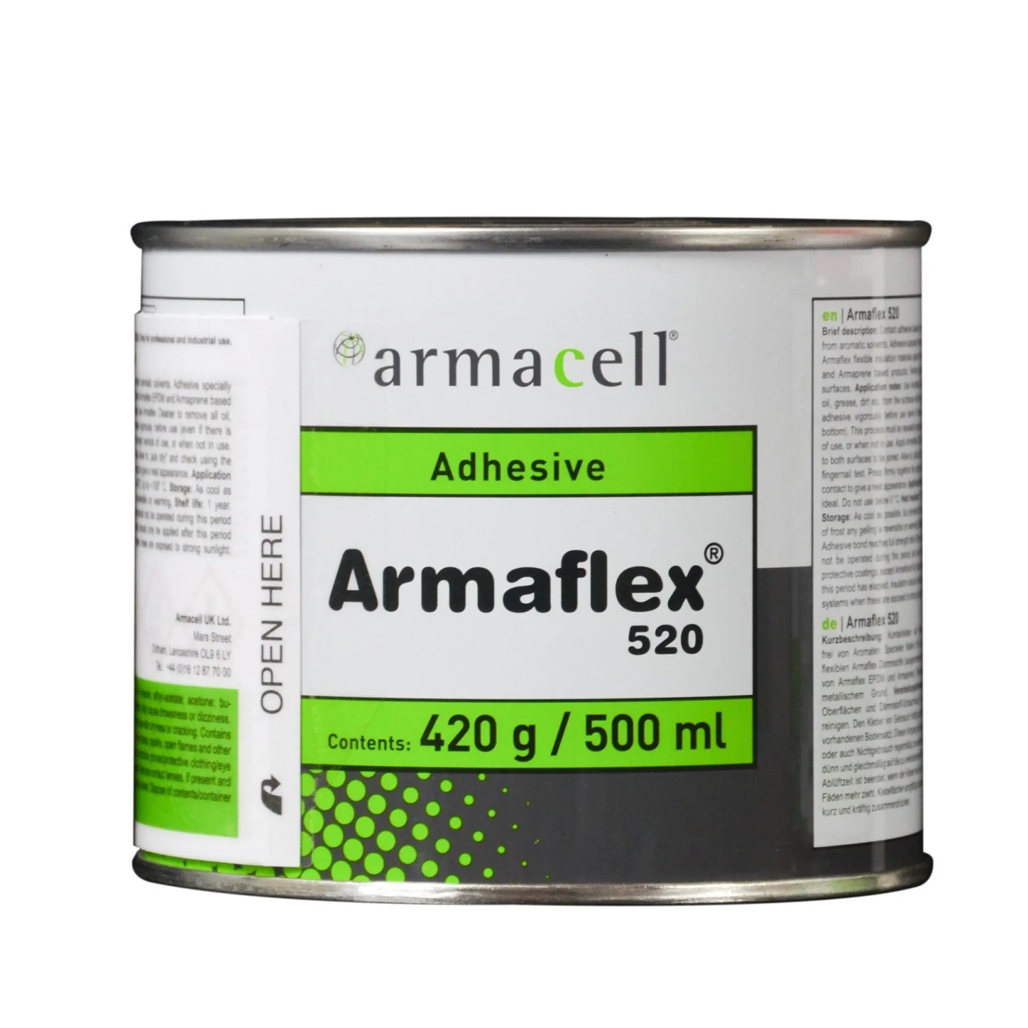 Armacell Armaflex Kleber 520 Für Kautschuk Platten Und Schläuche 0,5 Liter Dose