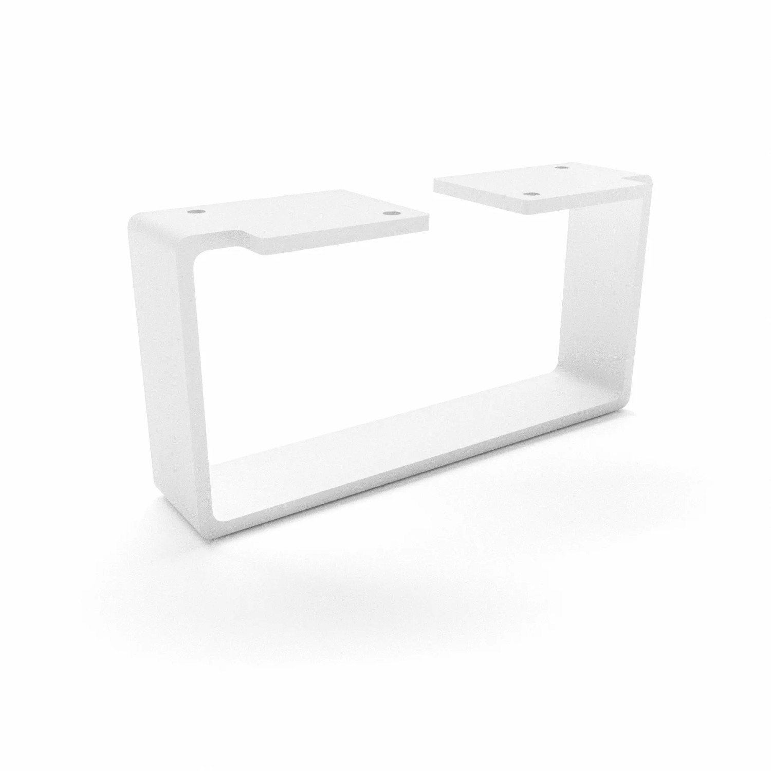 HEVVA Möbelbein LUXEMBURG 10 cm Hoch 20 cm Tief 1 Fuß Weiß