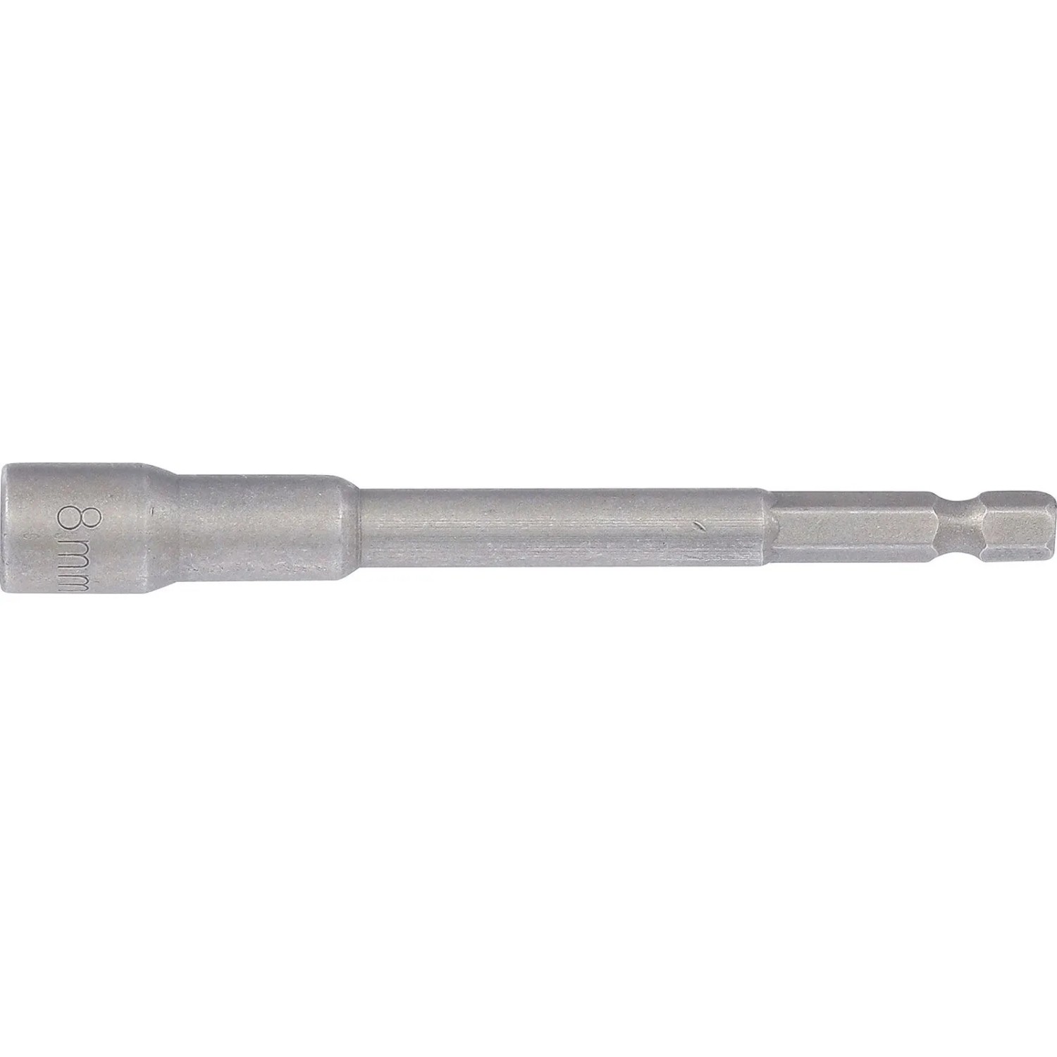 BGS Steckschlüssel Einsatz Sechskant Extra Lang Für Bohrmaschinen Antrieb Außensechskant 6 3 Mm  1 4 Zoll  SW 8 Mm 2764