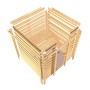 Karibu Sauna "Rabea Eckeinstieg" Naturbelassen mit Ofen 3,6 kW Integriert_9