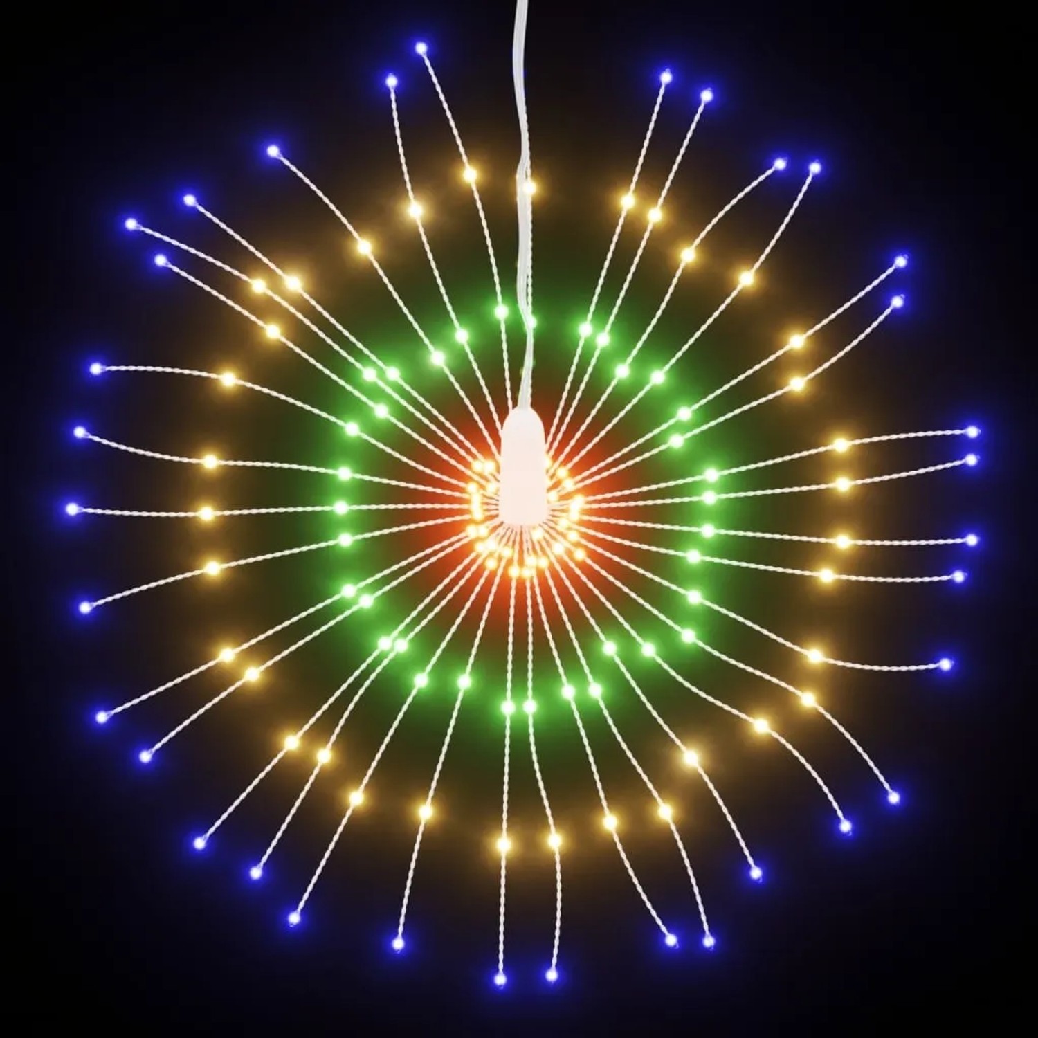 Mehrfarbige vidaXL Feuerwerk Lichterkette mit 140 LEDs für Außen, 8 Stück.