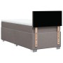vidaXL Boxspringbett Taupe (90x200 cm) mit Matratze und Kopfteil.