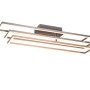 Moderne LED-Deckenleuchte Corso in Nickel matt, 66x60 cm, mit schwenkbaren Elementen.