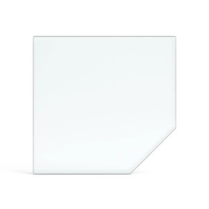 Feuercampus Funkenschutzplatte Glas für Kaminofen Fünfeck 110 x 110 x 0,8 cm