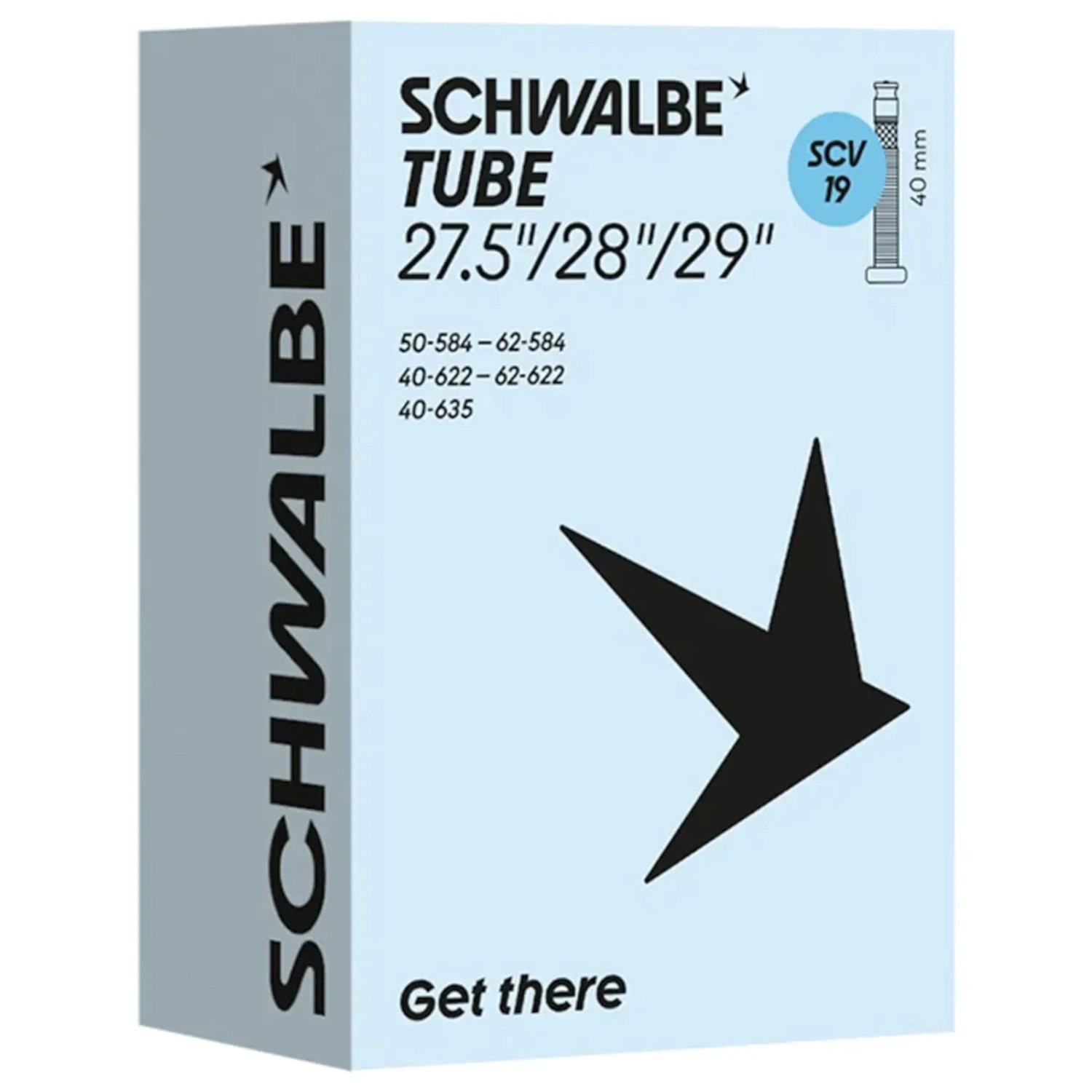 Schwalbe Fahrradschlauch SCV 19 275/29 Zoll Clik Valve 40mm ETRTO 40/62-584/635