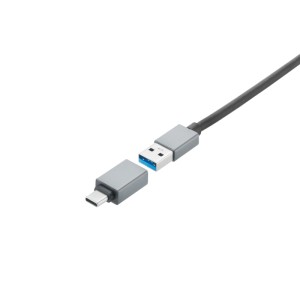 Hama USB-Hub mit 7 Ports, USB 3.2 Gen1, inkl. USB-C-Adapter und Netzteil.