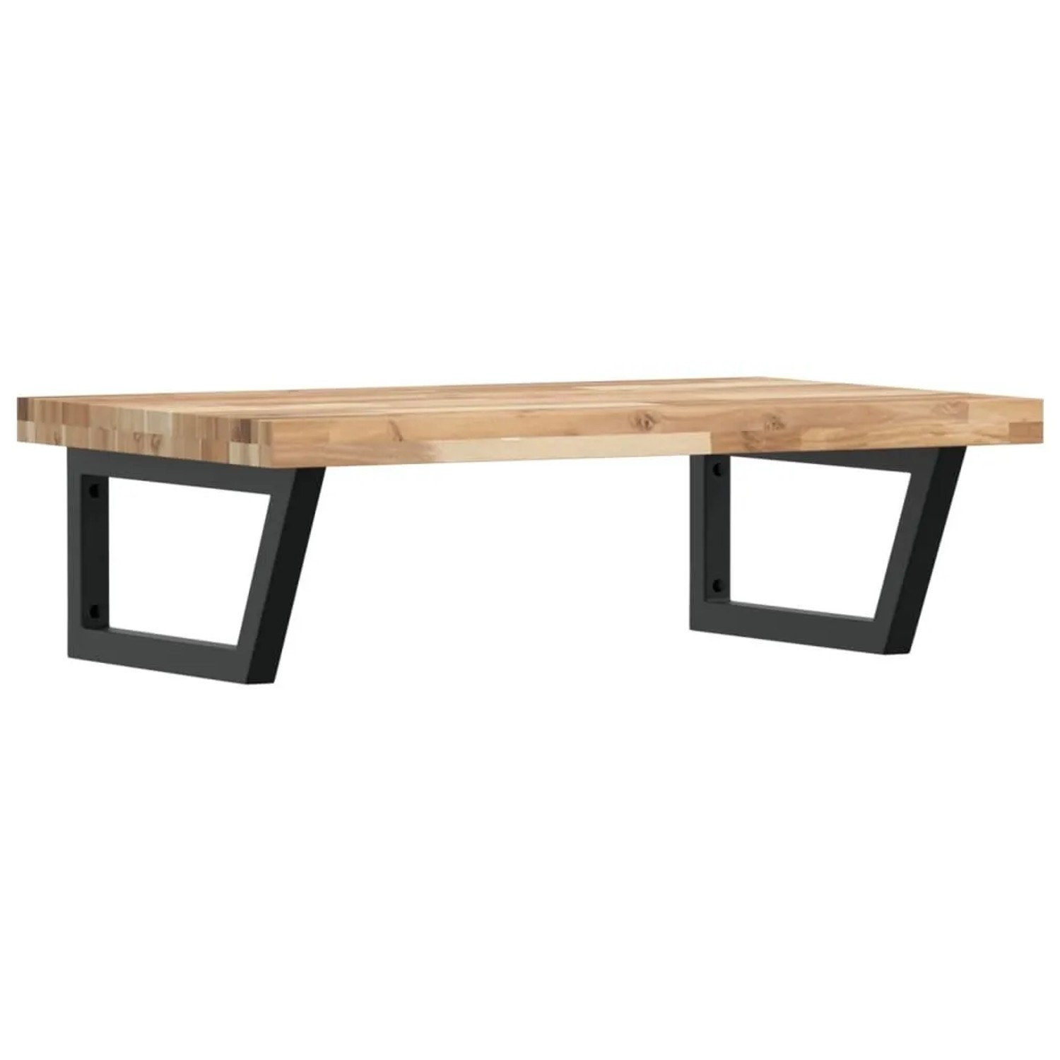 vidaXL Waschbeckenregal Wandmontage Stahl und Akazienholz 3302803