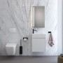 Kronenbach Plantec 2.0 Cube 60 Betätigungsplatte, Glas weiß/Chrom, für WC-Spülung.