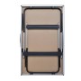 Zusammengeklappter vidaXL Tapeziertisch (3 Stk.) mit Aluminiumgestell und MDF-Platte.