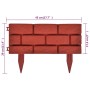 vidaXL Rasenkanten 11 Stk Backstein-Design 141257_11