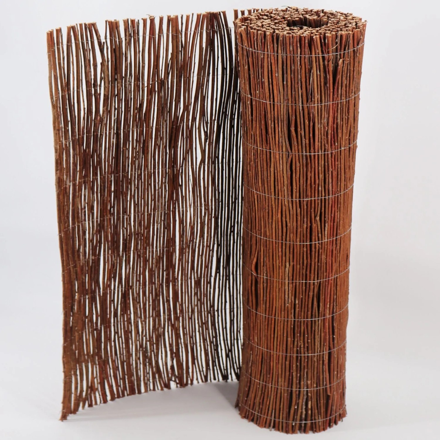 Aquagart Weidenmatte, 120cm hoch, 20m lang. Sichtschutz aus Weide für Garten und Zaunbau.