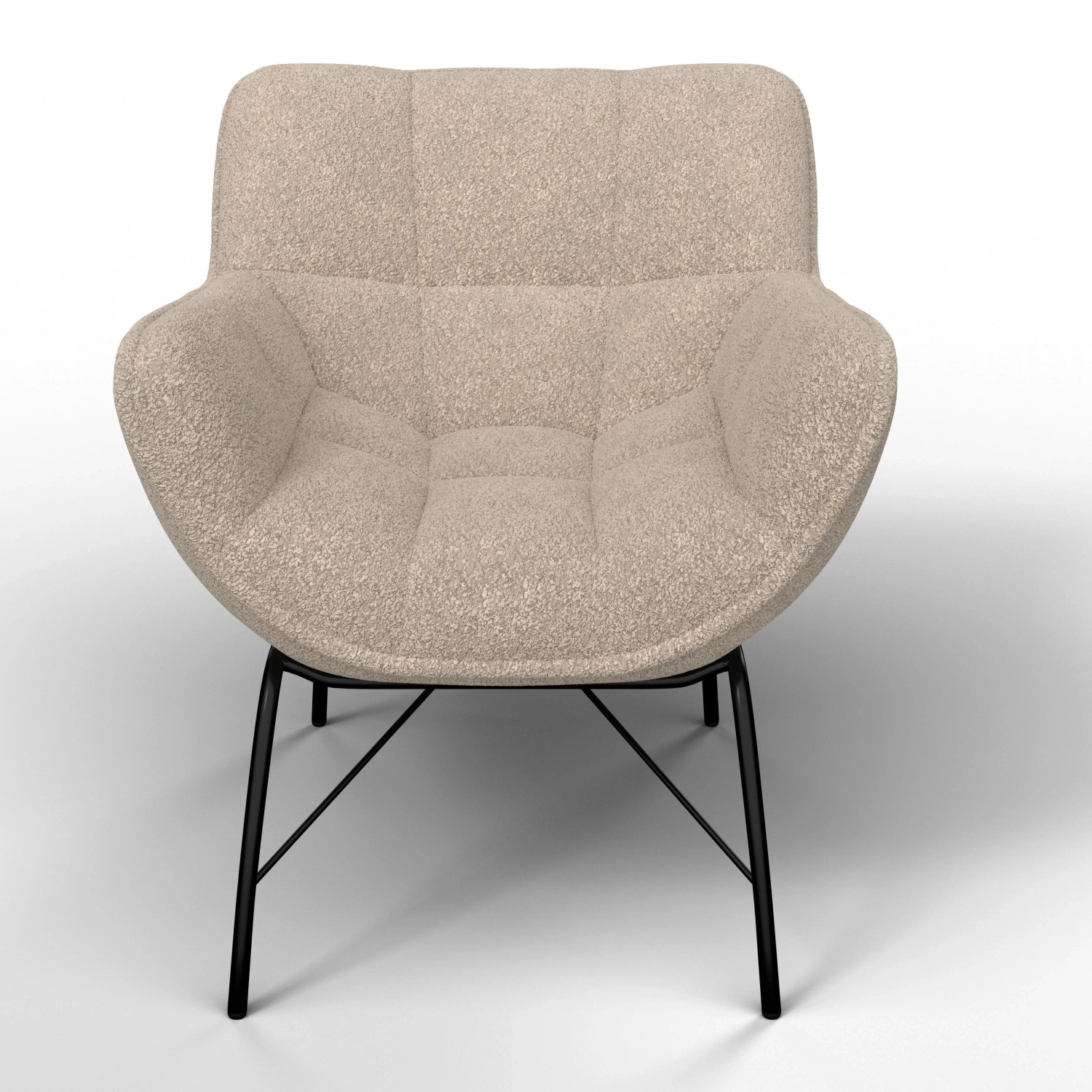 Bessagi Home Sessel Robin Beige Webstoff