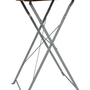 Klappbarer Mojawo Biergarten Stehtisch aus Akazie und Stahl, Ø80cm.