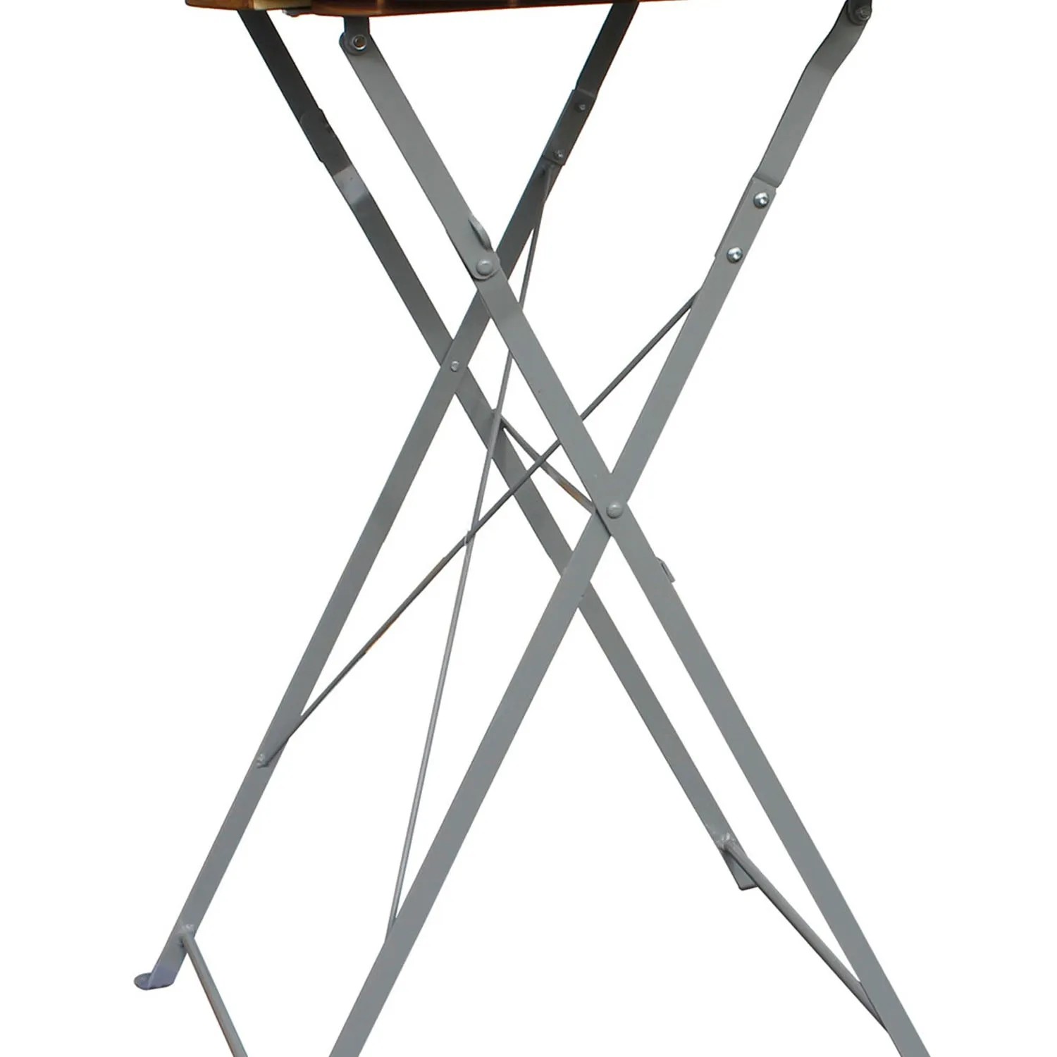 Klappbarer Mojawo Biergarten Stehtisch aus Akazie und Stahl, Ø80cm.