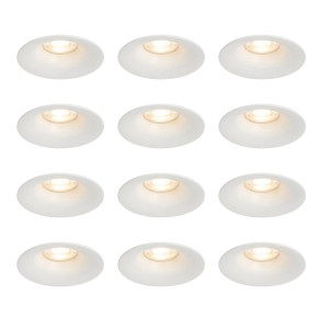 Set mit 12 weißen GU10 Einbaustrahlern (50mm) Gijs für Lampen & Leuchten.