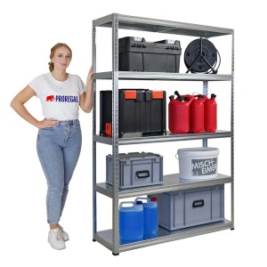 PROREGAL Schwerlastregal Steel Eagle HxBxT 180x120x40 cm Fachlast 130kg Verzinkt