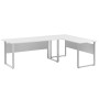 Schildmeyer Schreibtisch-Set Serie 1500, lichtgrau, 2-teilig, Bürotisch mit Metallgestell.