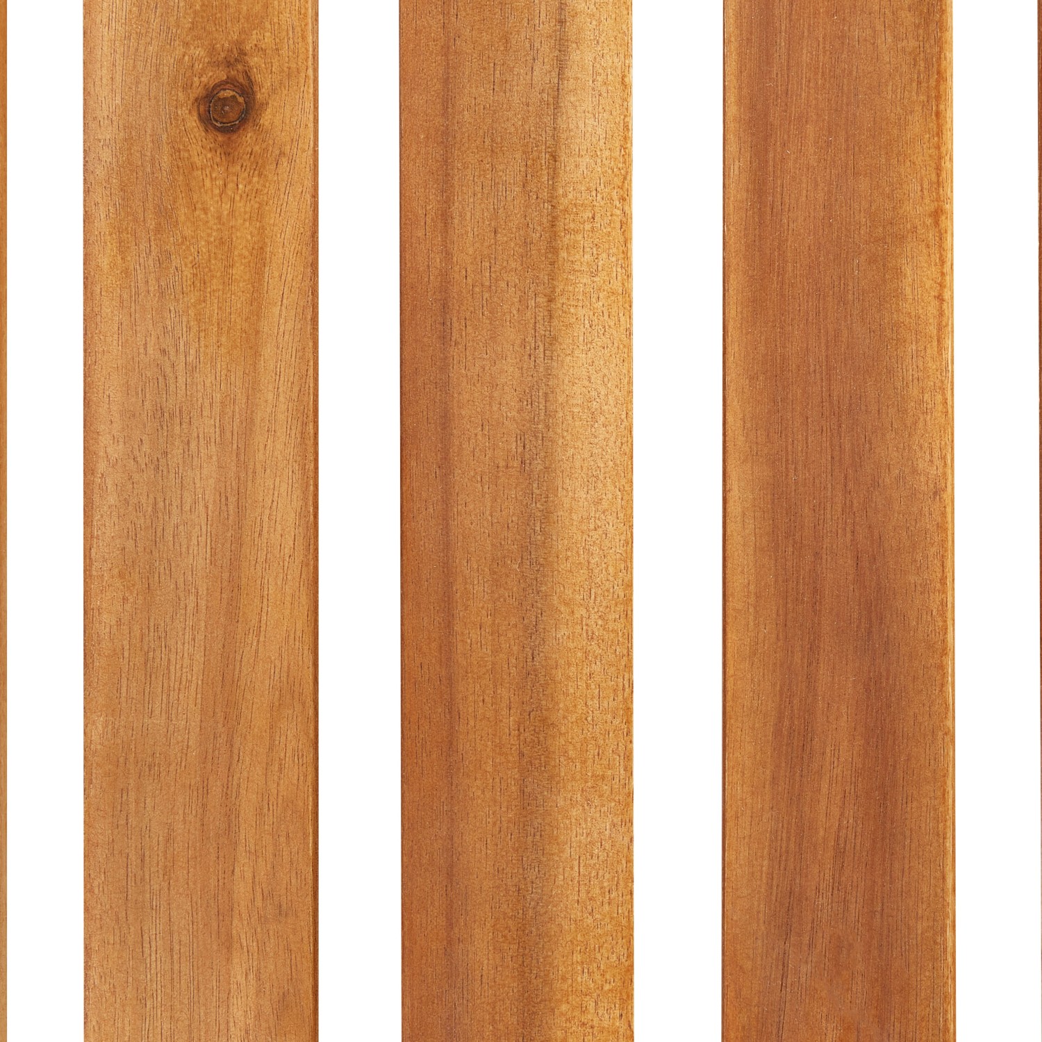 Detailaufnahme der hellen Holzfarbenen Gartenliege Beliani. Holzstruktur und Maserung sind gut erkennbar.