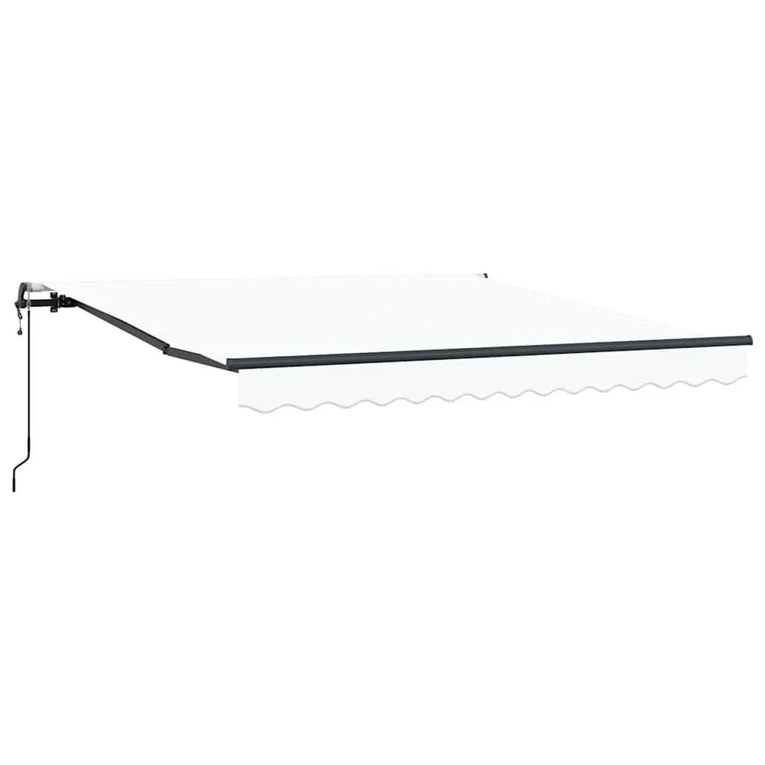 vidaXL Einziehbare Markise Weiß 350 x 250 cm Stoff und Aluminium 3330363 günstig online kaufen