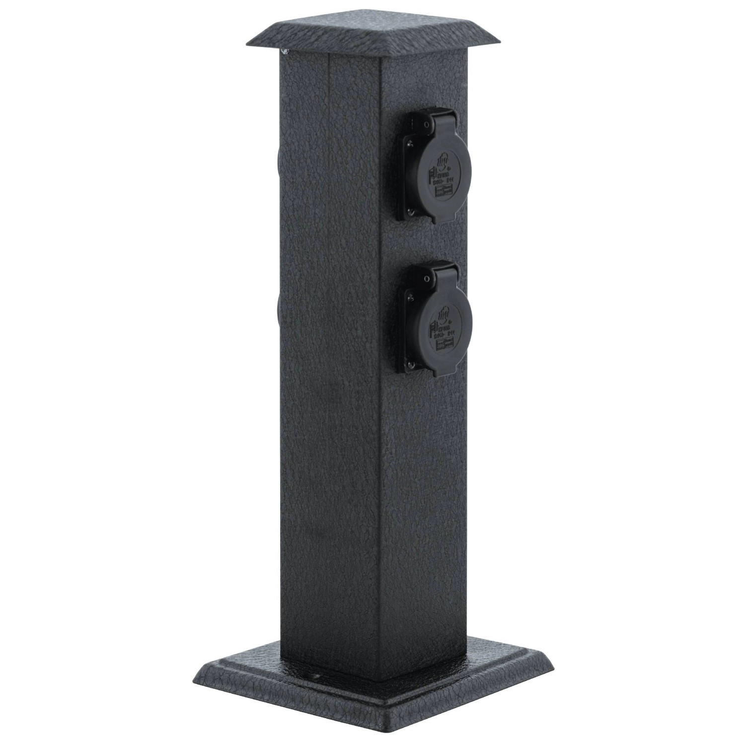 Eglo Gareten Steckdosensäule Park 4 Schwarz 40 cm x 11 cm