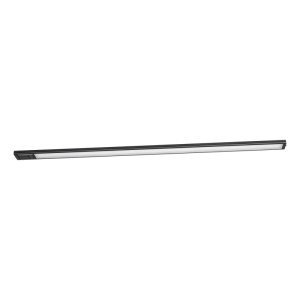 Lange, schwarze LED-Unterbauleuchte Eglo Repilado 2 mit weißem Lichtfeld und integriertem Schalter, 87 cm.