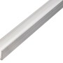 U-Profil aus Aluminium, 25x25x1000 mm, ideal für Schutz und Stütze von Konstruktionen.