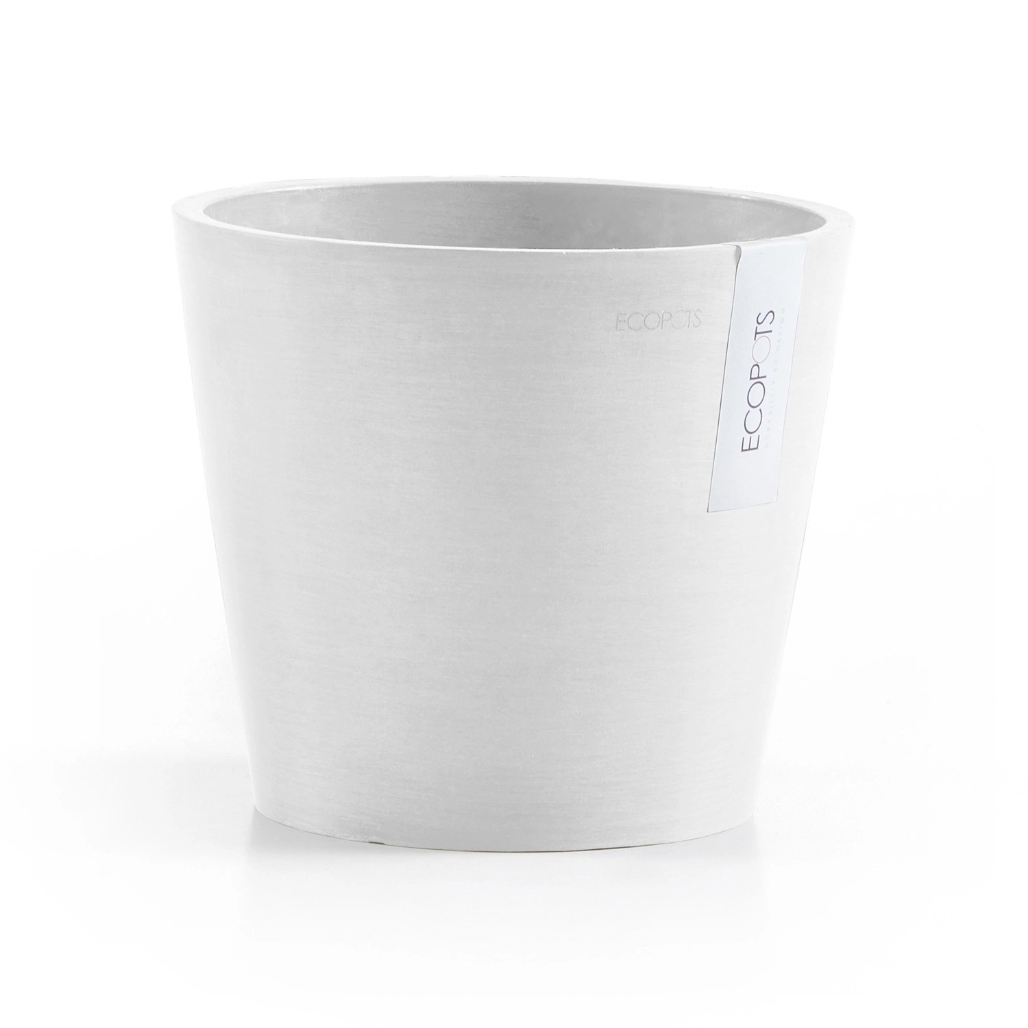 Ecopots Pflanztopf Amsterdam Weiss Ø 20 cm / Höhe 17,5 cm