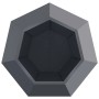 Anthrazitfarbener vidaXL Stahl-Pflanzkübel in geometrischer Form für Garten und Außenbereich.