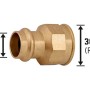 Übergangsmuffe aus Rotguss, 22 mm x 30,3 mm (Rp 1), für Heizung, Wasser, Solar.