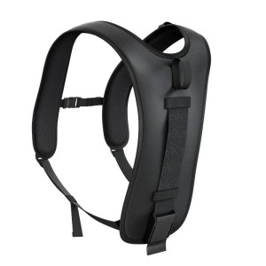 Schwarzer, ergonomischer Dräger X-plore 8300 Rucksackgurt mit gepolsterten Schultergurten für Atemschutz.
