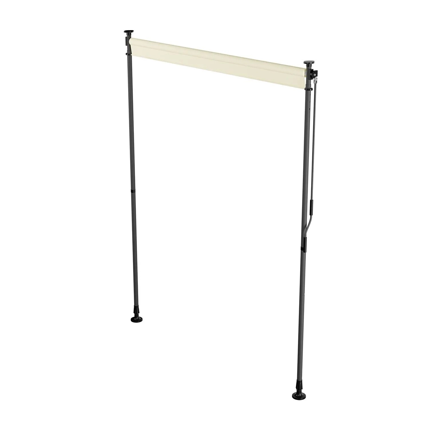 Juskys Senkrechtmarkise Barbados, 150x310 cm, beige, für Balkon und Terrasse.