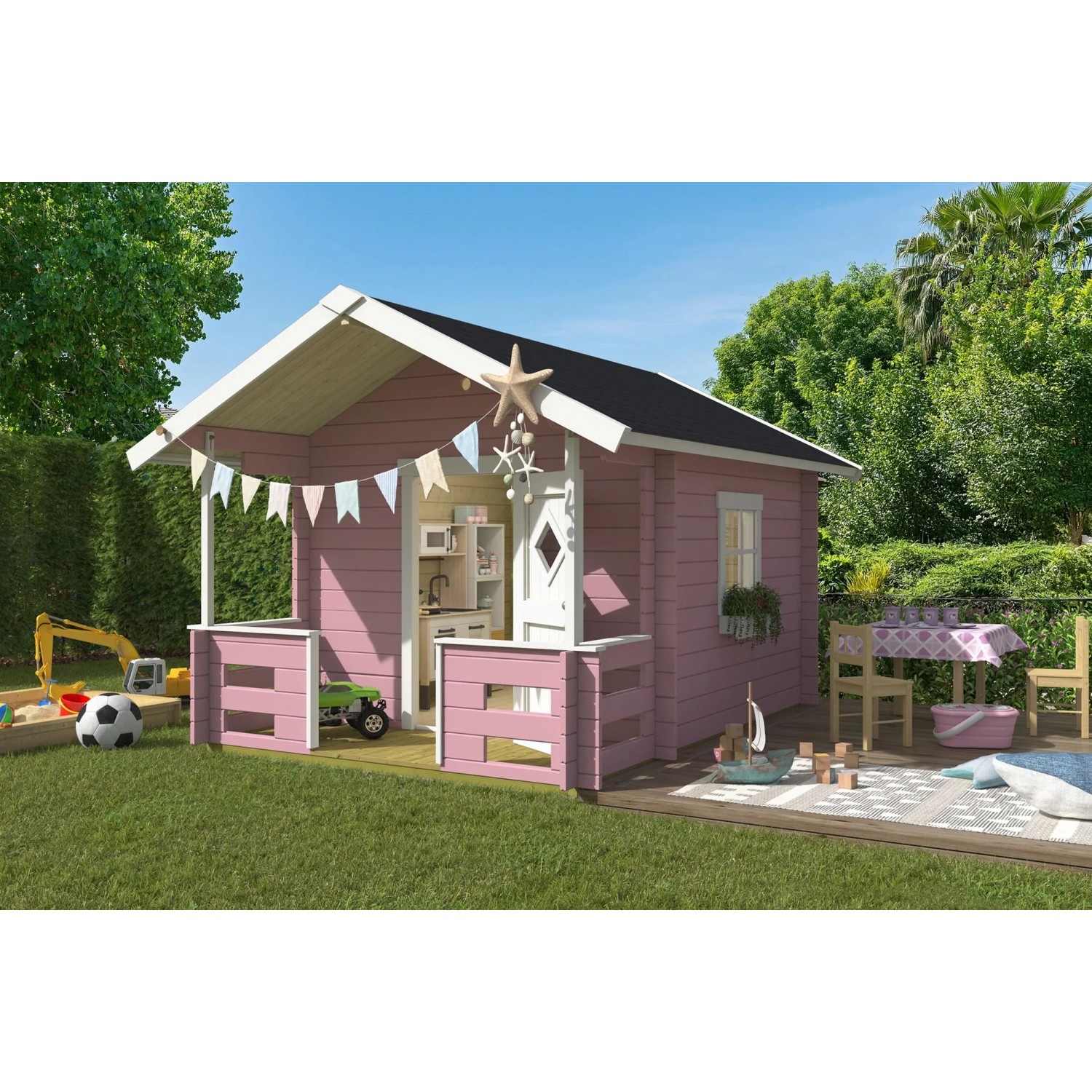 Lasita Spielhaus Lido 215 cm x 215 cm Rosa