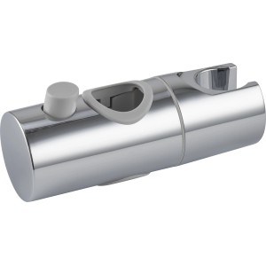 Verchromter Brausehalter von baliv mit Umstellknopf für Duschstangen (Ø 22mm).