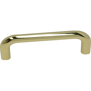 Glänzender Möbelgriff 6175 aus Messing, Metall, für Schränke und Schubladen.