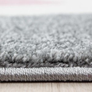 Detailaufnahme: Grauer Ayyildiz Kinderteppich Kids 550. Weicher Flor, ideal für Kinderzimmer.