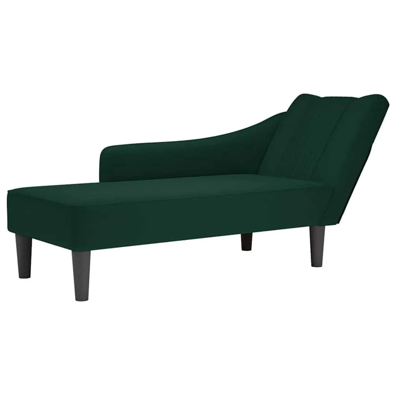 vidaXL Chaiselongue mit Rechter Armlehne Dunkelgrün Samt 4009794