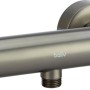 Moderne baliv Thermostat-Duscharmatur in Gunmetal. Zylindrisches Design mit Cool-Feel-Funktion und gerändelten Reglern.