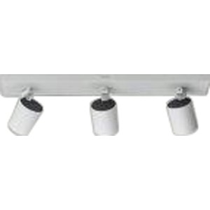 Weißer Philips Spot Runner mit 3 schwenkbaren Strahlern für GU10 Leuchtmittel.