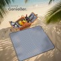 Tectake Picknickkorb Usedom Für 4 Personen  Mit Picknickdecke Integriertes Kühlfach  30 x 46 x 43 50 cm Braun_7