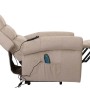 Berlinlodge Massage-Fernsehsessel HxBxT 138x86x168 cm Sitzhöhe 49 cm Liegefunktion Aufstehhilfe Heizfunktion Stoff  Chenille Creme Massagesessel_4